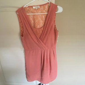 Peach Colored Lace Dress Size L